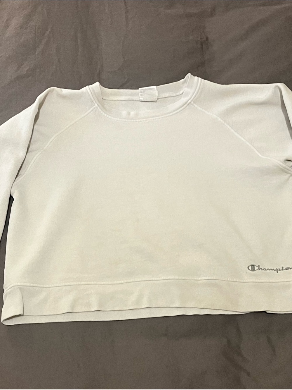 Basic White Crewneck Sweatshirt - Women's